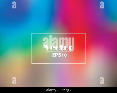 Abstract blurred gradient mesh background in bright rainbow colors. Colorful smooth banner template. Easy editable soft colored vector illustration in Stock Vector