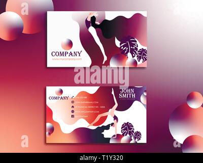 Vector Modern Creative and Clean Business Card Template in flat style Stock Vector