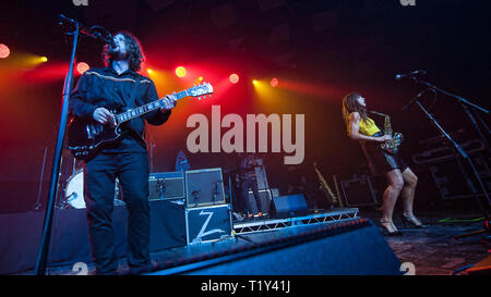 Glasgow, Scotland, UK. 28th March, 2019. The Zutons in concert at The Barrowlands Ballroom. Credit: Stuart Westwood/Alamy Live News Stock Photo