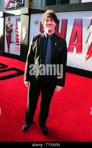 Los Angeles, USA. 28th Mar, 2019. LOS ANGELES, CA - MARCH 28: Writer Darren Lemke attends the World Premiere of Warner Bros. Pictures and New Line Cinema's 'Shazam!' on March 28, 2019 at TCL Chinese Theatre in Los Angeles, California. Credit: Barry King/Alamy Live News Stock Photo