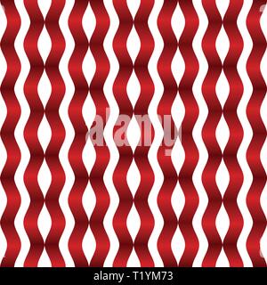 Seamless realistic colorful wave with shadow pattern. Lines. Vector illustration Stock Vector