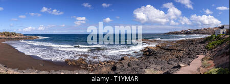 Volcanic shoreline at La Garita, Gran Canaria, Canary Islands Stock Photo