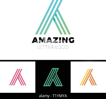 Abstract letter A logo design template. Arrow creative sign. Vector icon. Stock Vector