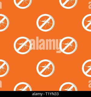 No mosquito pattern vector orange Stock Vector