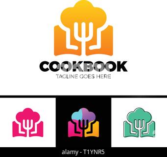 Recipe Book Logo Template Design Vector Design Stock Vector