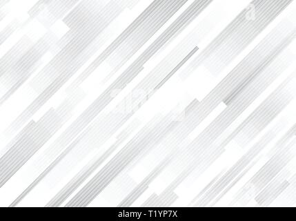 Abstract geometric white and gray diagonal stripes lines modern background. Vector illustration Stock Vector