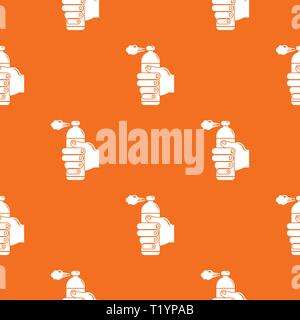 Spray insects pattern vector orange Stock Vector