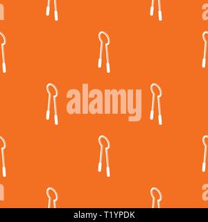 Clamping mites pattern vector orange Stock Vector