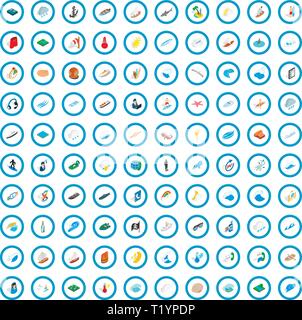 100 nautical icons set, isometric 3d style Stock Vector