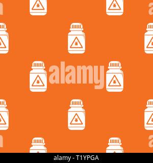 Poison insects pattern vector orange Stock Vector