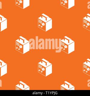 Electro welding machine pattern vector orange Stock Vector
