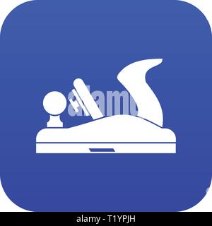 Jack plane icon digital blue Stock Vector