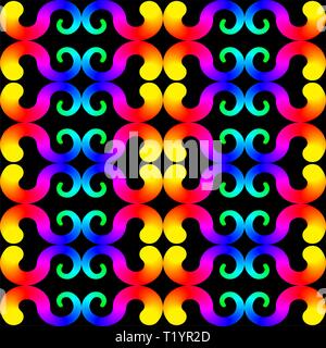 Abstract seamless pattern with rainbow color Stock Vector