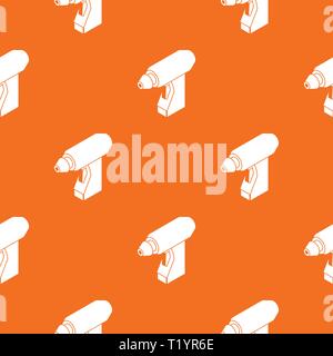 Manual welding torch pattern vector orange Stock Vector