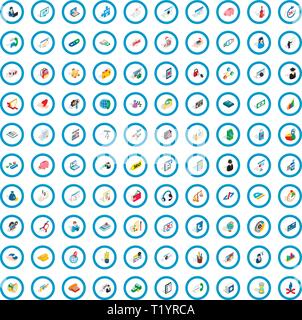 100 obligation icons set, isometric 3d style Stock Vector