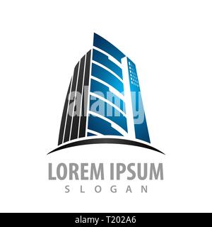 Skyscrapers building concept design. Symbol graphic template element Stock Vector
