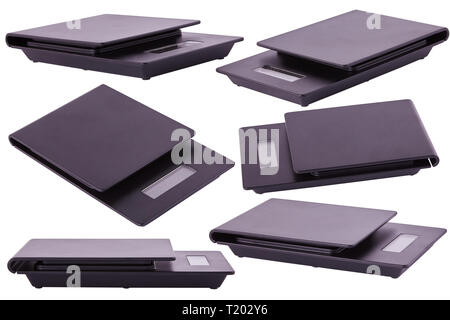 Set of scales isolated in various positions Stock Photo