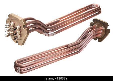 Heating elements for coffee machines  isolated on white background Stock Photo