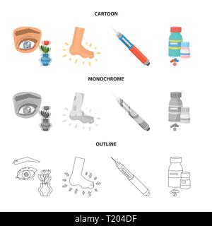 eye,foot,insulin,bottle,poor,flatfoot,injection,pill,eyesight,plantar,syringe,prescription,blindness,anatomy,diabetic,medical,cornea,bone,needle,pharmacy,injury,ankle,liquid,vitamin,problems,pain,capsule,blind,orthopedic,medication,vision,diet,treatment,healthcare,medicine,mellitus,diabetes,health,symptom,disease,set,vector,icon,illustration,isolated,collection,design,element,graphic,sign Vector Vectors , Stock Vector