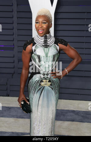 2019 Vanity Fair Oscar Party following the 91st Academy Awards at The Wallis Annenberg Center for the Performing Arts in Beverly Hills, California.  Featuring: Cynthia Erivo Where: Beverly Hills, California, United States When: 24 Feb 2019 Credit: Sheri Determan/WENN.com Stock Photo