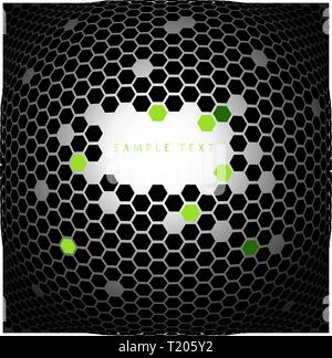 Abstract technical background made from hexagons Stock Vector