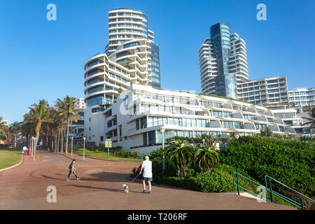 Seafront high-rise buildings, Umhlanga Beach, Umhlanga Rocks, Umhlanga, KwaZulu-Natal, South Africa Stock Photo