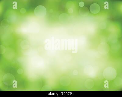 Green abstract bokeh background. Stock Vector