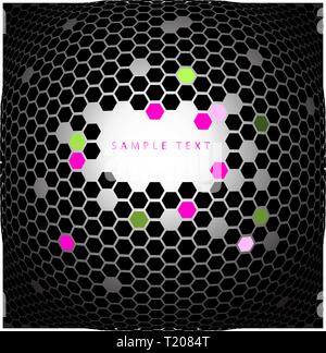 Abstract technical background made from hexagons Stock Vector