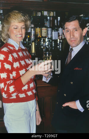 Royal look-a-likes Prince Charles with Princess Diana, London, England, UK. Circa 1980's Stock Photo
