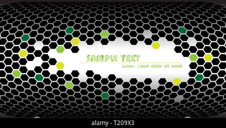 Abstract technical background made from hexagons Stock Vector
