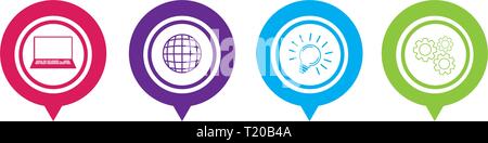 circles and colors tech infographics vector illustration design Stock Vector