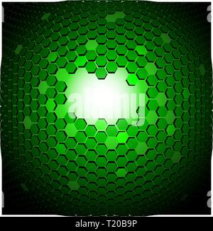 Abstract technical background made from hexagons Stock Vector