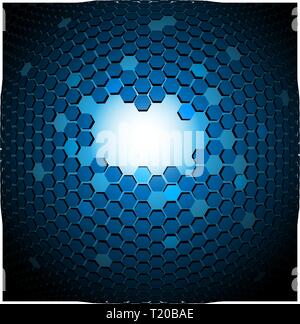 Abstract technical background made from hexagons Stock Vector