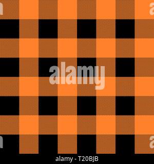 Orange and black tartan plaid Scottish seamless pattern.Texture from tartan, plaid, tablecloths, clothes, shirts, dresses, paper, bedding, blankets an Stock Vector