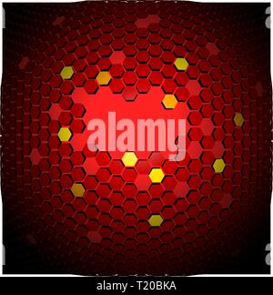Abstract technical background made from hexagons Stock Vector