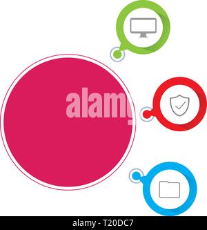 circles and colors tech infographics vector illustration design Stock Vector