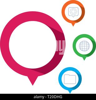 circles and colors tech infographics vector illustration design Stock Vector