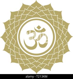 om lotus, vector Stock Vector