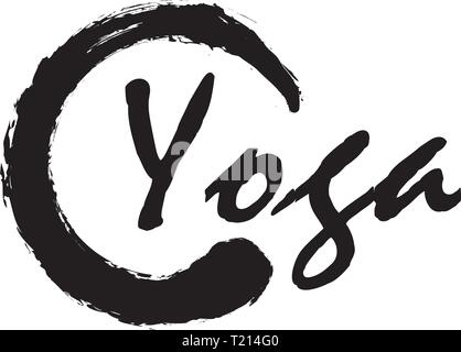 Japanese calligraphic circle, represent enlightenment in Zen Buddhism Stock Vector