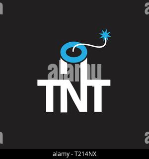 TNT bomb logo icon vector template Stock Vector