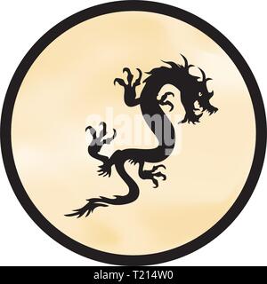 Dragon, vector logo icon Stock Vector