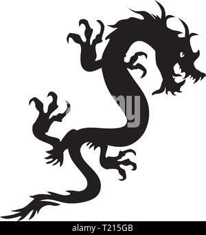 Dragon, vector logo icon Stock Vector