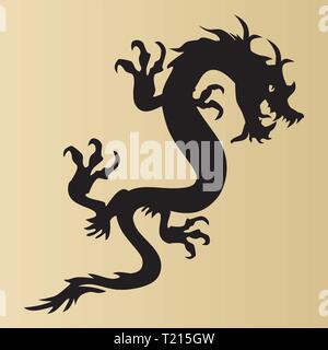 Dragon, vector logo icon Stock Vector