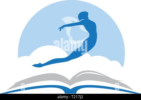 open book with fairy Stock Vector