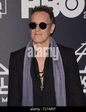 Brooklyn, USA. 29th Mar, 2019. NEW YORK, NEW YORK - MARCH 29: Vivian Campbell of Def Leppard attends the 2019 Rock & Roll Hall Of Fame Induction Ceremony at Barclays Center on March 29, 2019 in New York City. Credit: Imagespace/Alamy Live News Stock Photo