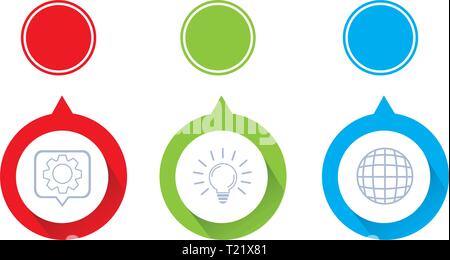 circles and colors tech infographics vector illustration design Stock Vector