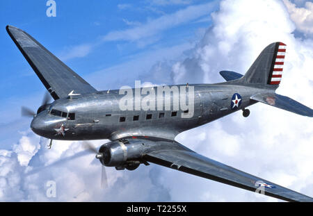 Douglass WWII DC-3/C-47 Transport airplane Stock Photo