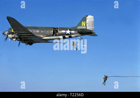 Douglass WWII DC-3/C-47 Transport airplane Stock Photo