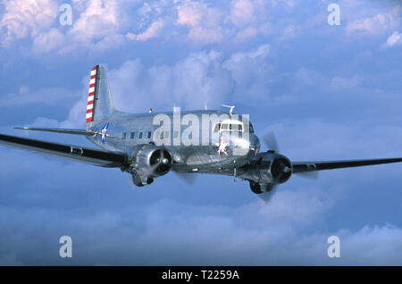 Douglass WWII DC-3/C-47 Transport airplane Stock Photo