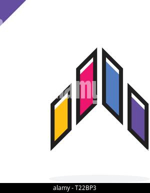 vector abstract arrow flying rocket icon, logo isolated Stock Vector